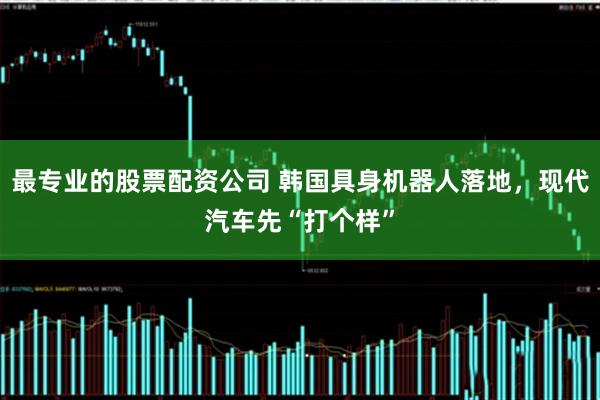 最专业的股票配资公司 韩国具身机器人落地，现代汽车先“打个样”